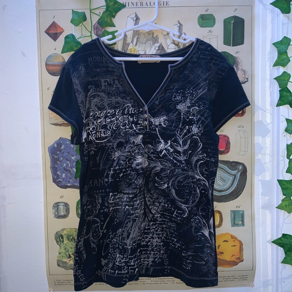 Y2k French t-shirt